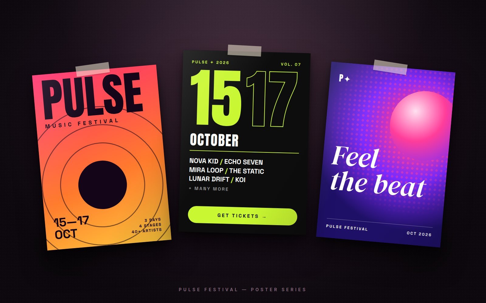 Pulse Festival poster series