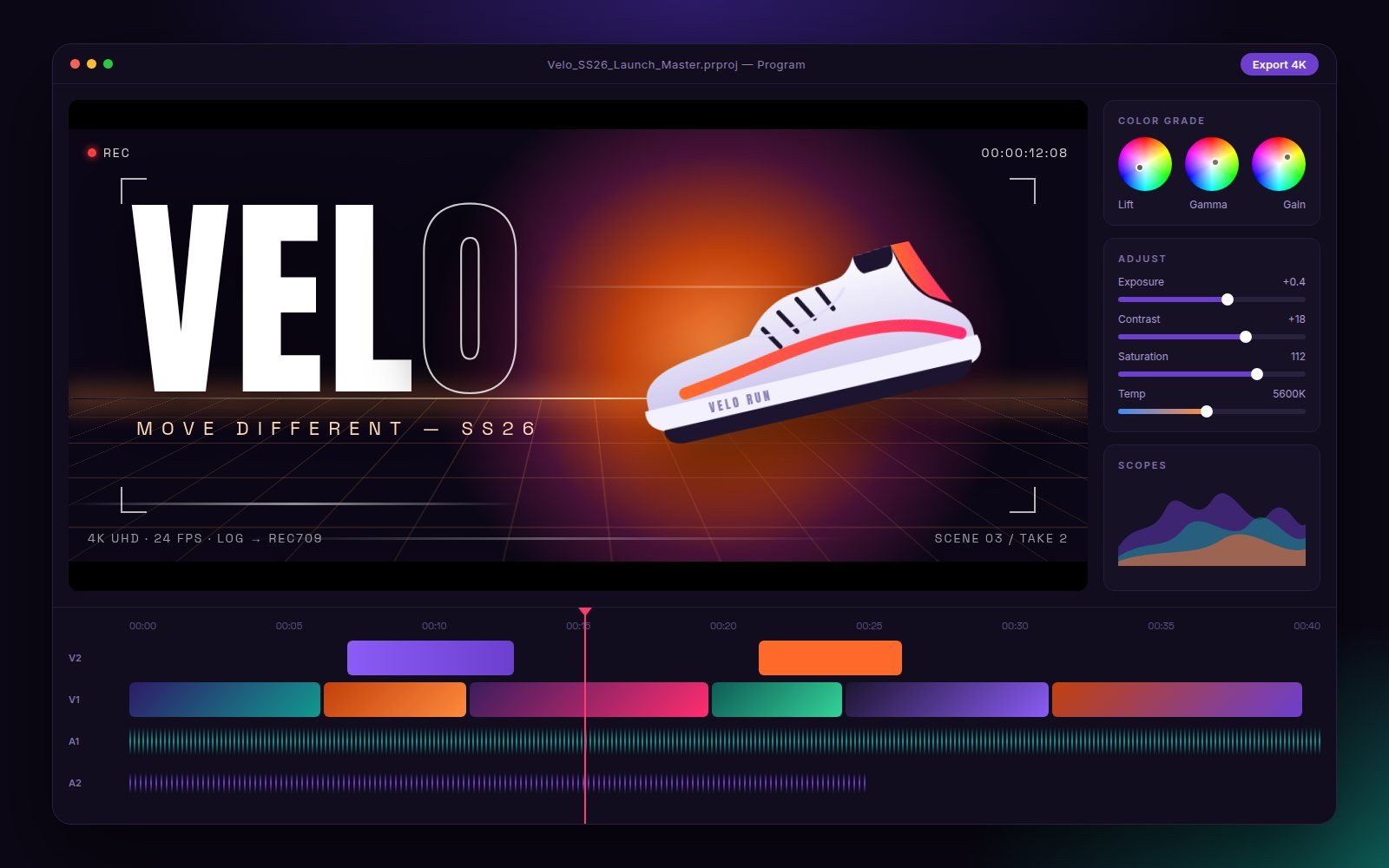 Velo Apparel product launch video